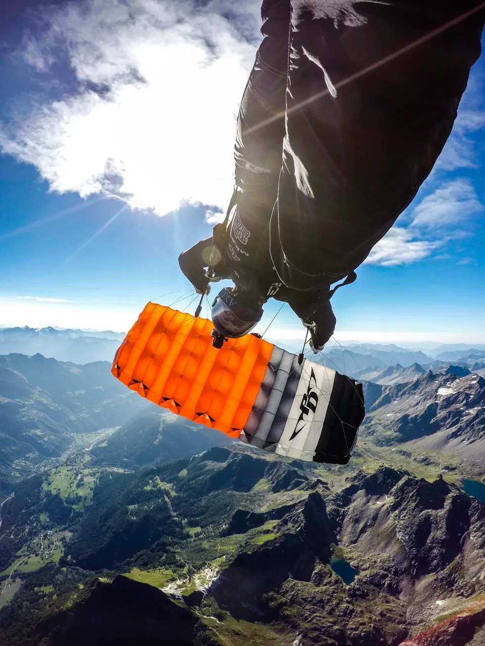 Canopy Piloting - Orange and Black Parachute