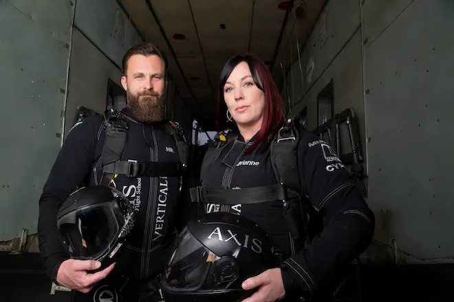 Niklas Daniel and Brianne Thompson, founders of AXIS Flight School